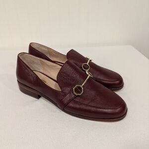 Louise et Cie Burgundy Butter Soft Leather Loafer Mules 9W